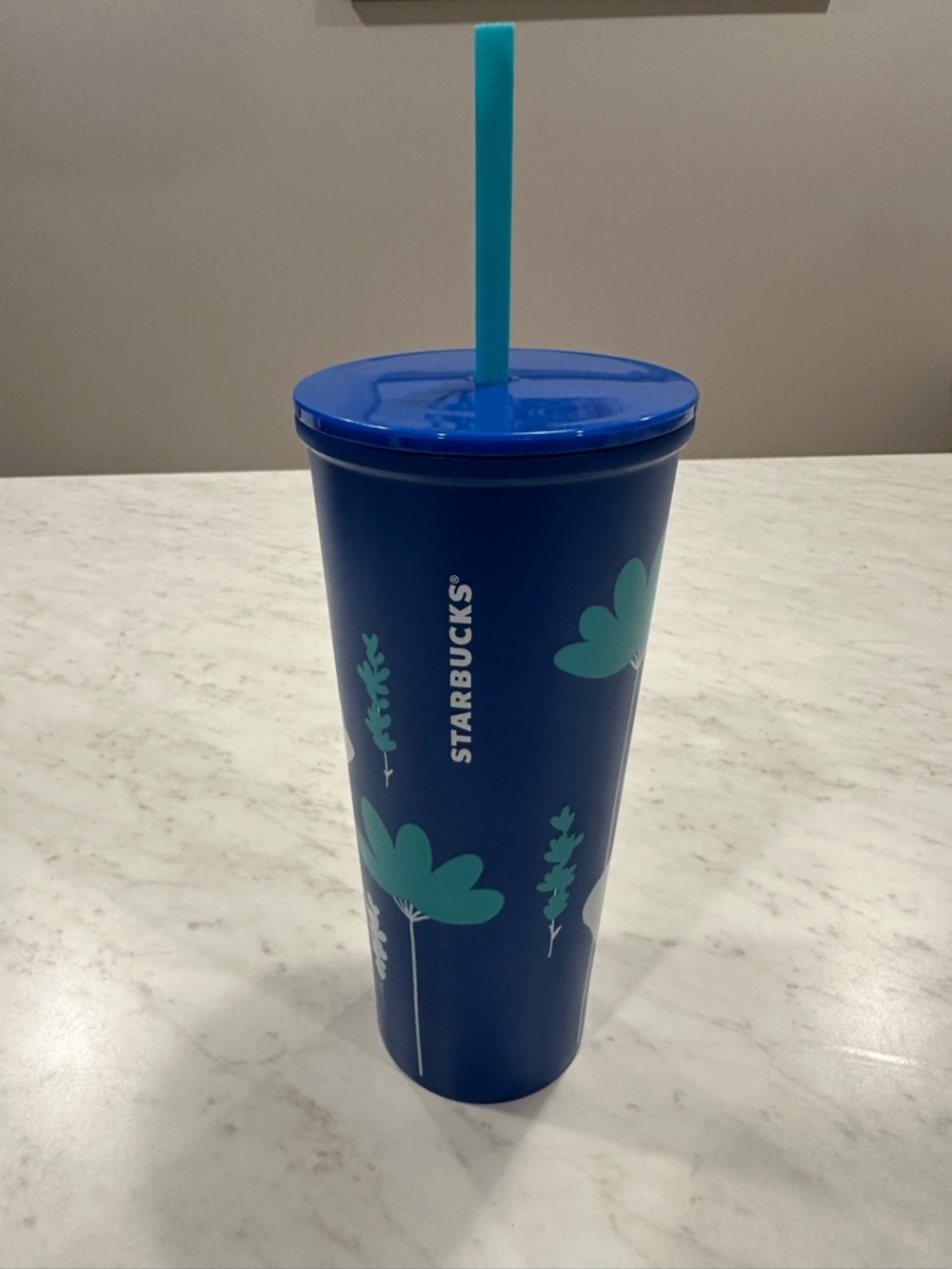 Rare!!! Starbucks Blue poppy Tumbler - never used